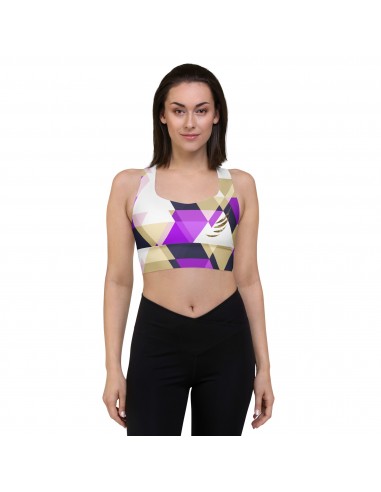 "Check Pattern" Longline sports bra Fin de série