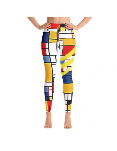 "Mondrian style green"  Yoga Leggings vous aussi creer 