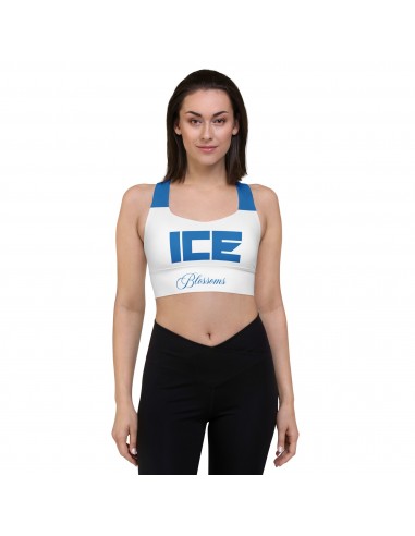 "Ice Blue" Longline sports bra en stock