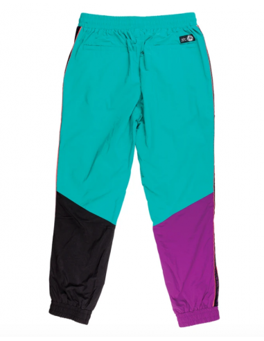 WELCOME SKATEBOARDS ATHLETE WOVEN NYLON WIND PANT TEAL/ BLACK/ PURPLE france