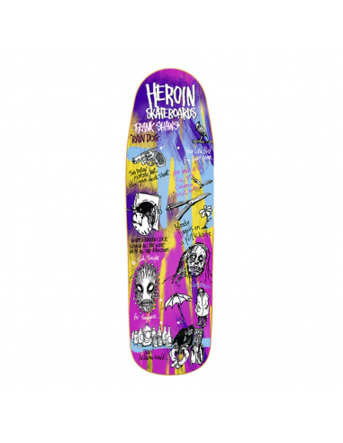 HEROIN SKATEBOARDS FRANK SHAW RAIN DOG SKATEBOARD DECK 9.25 l'achat 