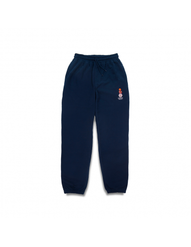 QUARTERSNACKS EMBROIDERED SNACKMAN SWEATPANTS NAVY de pas cher