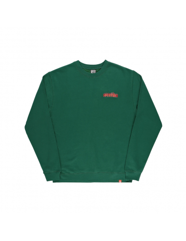 SPITFIRE WHEELS FLASH FIRE CREW SWEATSHIRT DARK GREEN Comparez et commandez 