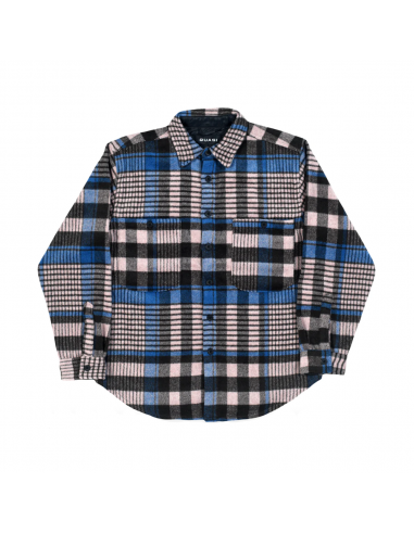 QUASI SCREEN FLANNEL SHIRT (PUCE) pas cher 