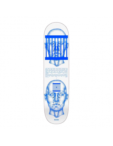 QUASI CAGE 1 WHITE SKATEBOARD DECK 8.375 français