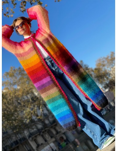 COAT STRIPES MULTICOLOR pas cher chine