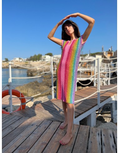 PINK RAINBOW DJELABA DRESS vous aussi creer 