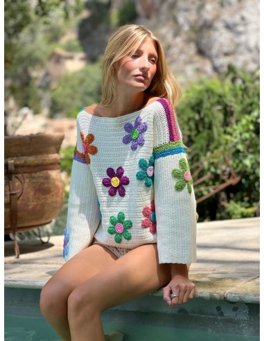 SWEATER FREE FLOWERS ECRU (Spring / Summer) les ctes