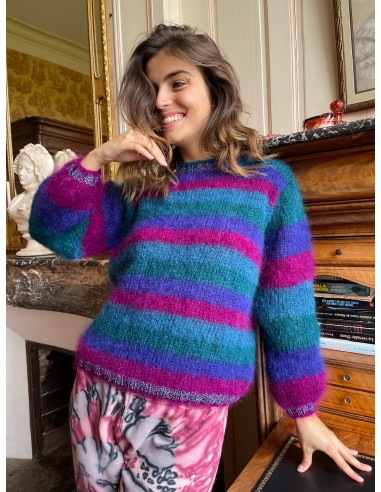 PRUNE STRIPES SWEATER ROUND NECK pour bénéficier 