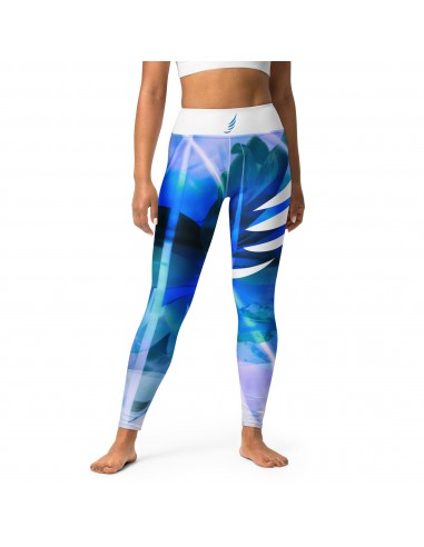 "Blue Waterflower" SoftTouch Leggings basket pas cher