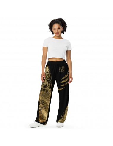 "Gold plated" wide-leg pants les muscles