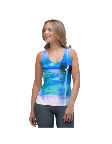 "Blue Waterflower" Sublimation Cut & Sew Tank Top À commander